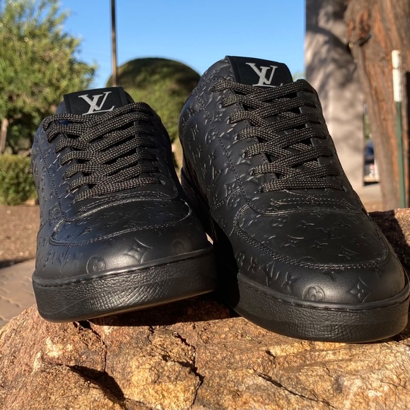 Louis Vuitton Rivoli Sneakers – Black Calf Leather with Monogram Embossing - Picture 2 of 4